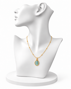 Cat Eye Necklace - Sea Blue